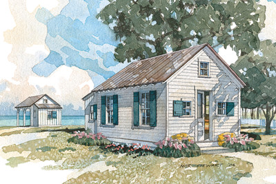 Boathouse & Bunkhouse Front Color Rendering