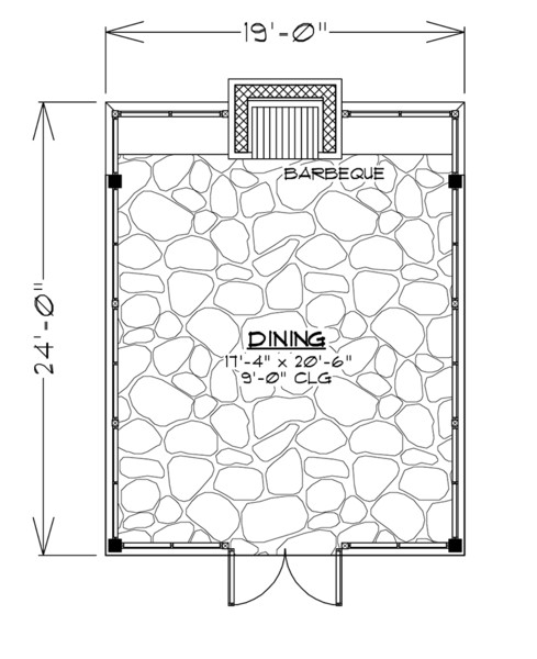 Screened Picnic Shelter Project Plan Floor Plan