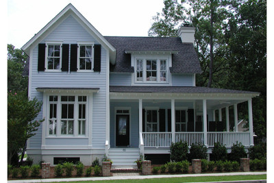 Glenview Cottage Photo Front, Black Shutters