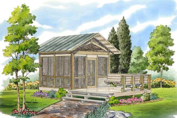Pond House Project Plan Color Rendering