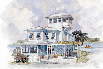 Abaco Cottage Color Rendering Front