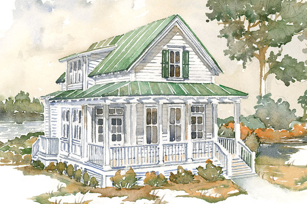Hunting Island Cottage Color Rendering Front