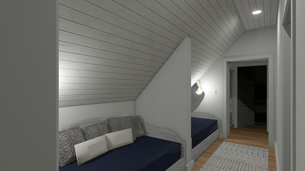 Walnut Cottage 3D Rendering Upper Floor Sleeping Hall