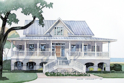 Georgia River House Color Rendering Front