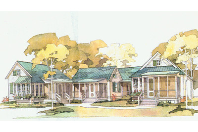 Island Cottage Color Rendering Front