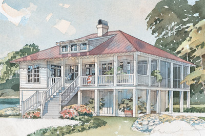 Bayfront Cottage Color Rendering Front